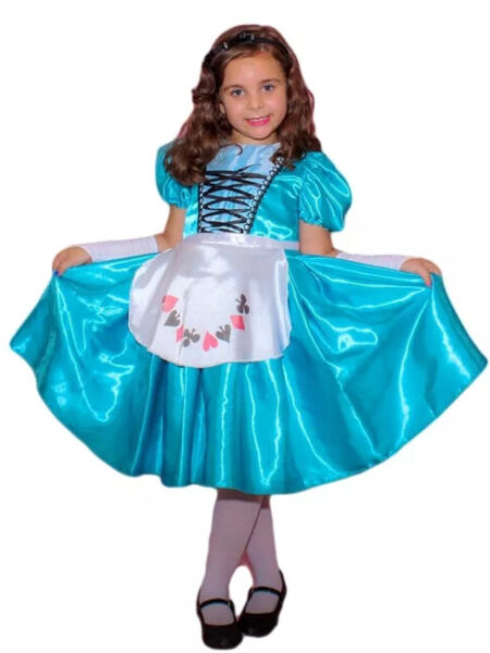 FANTASIA ALICE INFANTIL CURTO COM AVENTAL