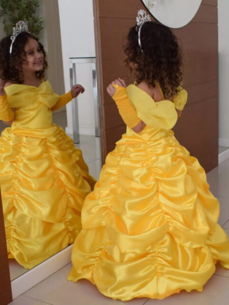 FANTASIA PRINCESA BELA LUXO LONGO INFANTIL