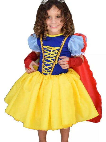 Vestido Princesa Branca de Neve Curto CUTE